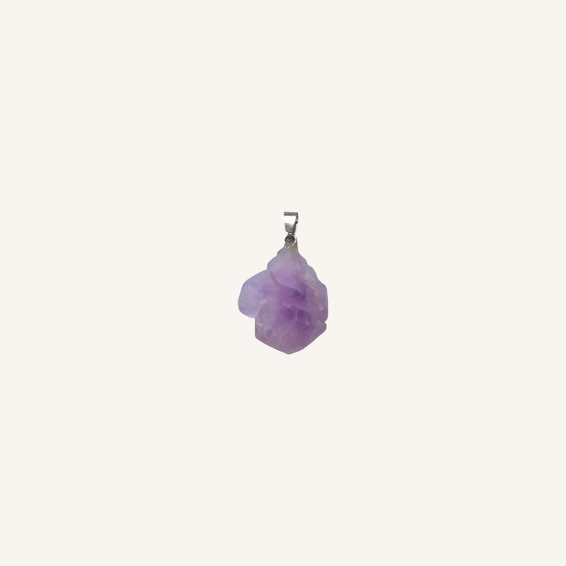 Raw Amethyst Pendant