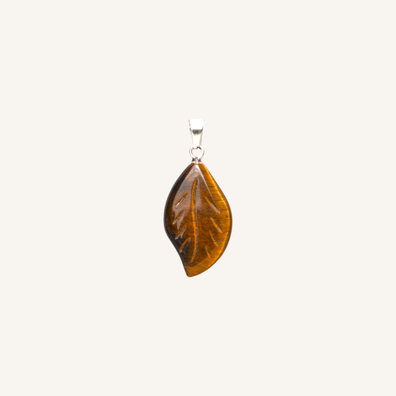 Leaf-Shaped Stone Pendant