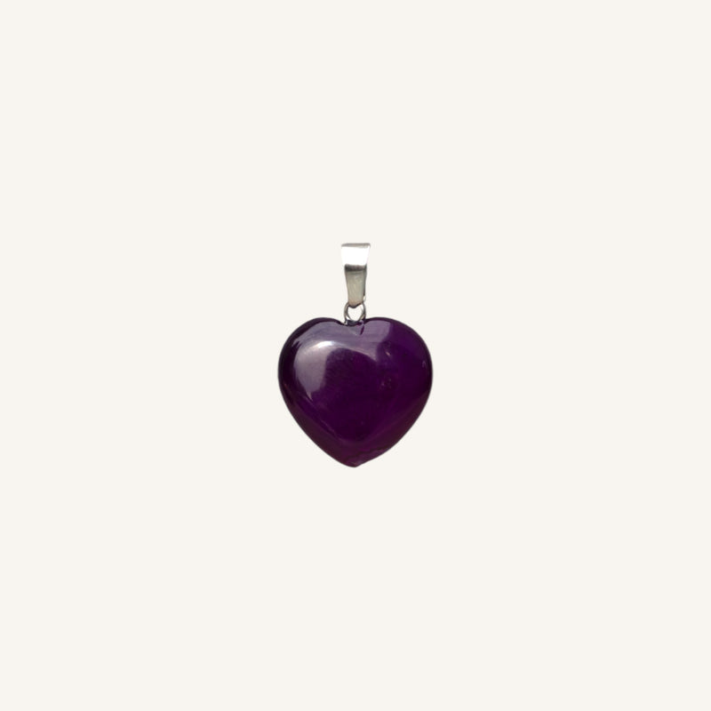 Heart-Shaped Stone Pendant