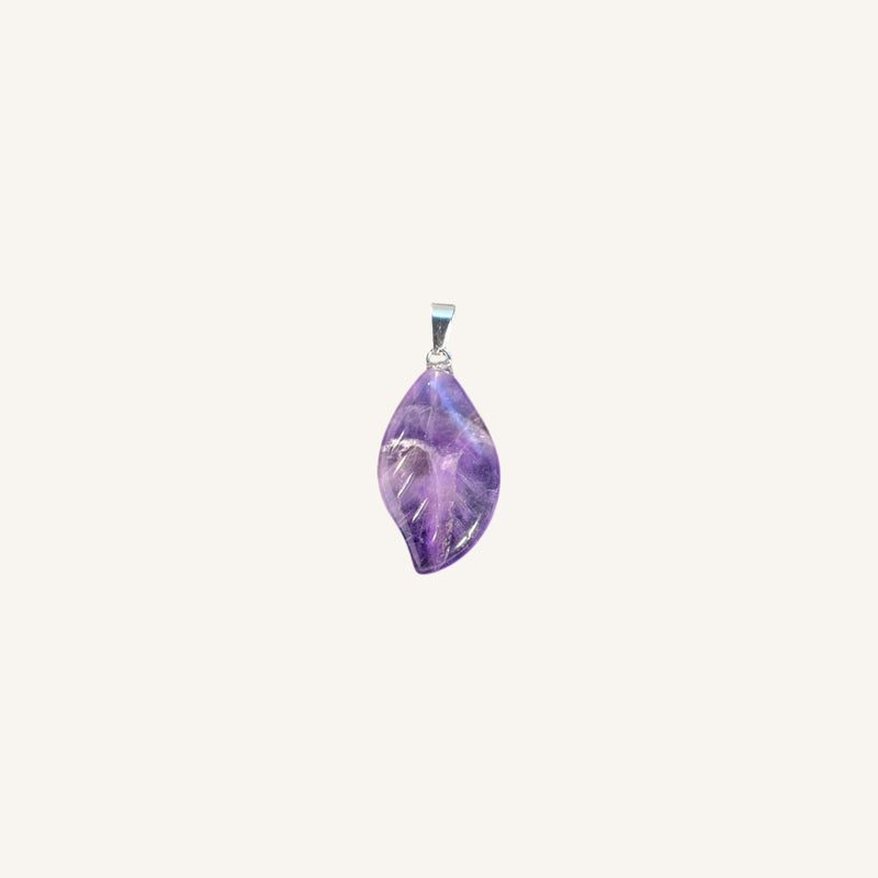 Leaf-Shaped Stone Pendant