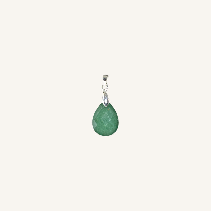 Faceted Teardrop Stone Pendant
