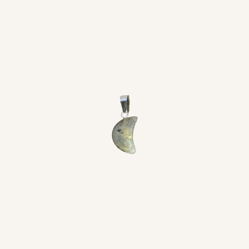 Crescent Moon Stone Pendant