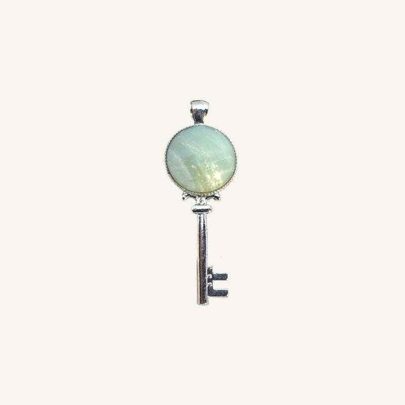 Amazonite Key Pendant