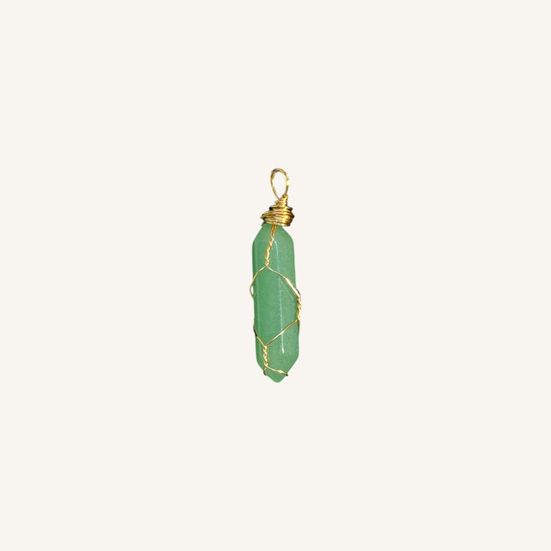 Gold Wire-Wrapped Point Pendant