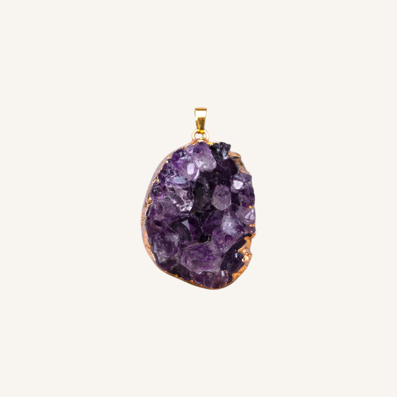 Raw Amethyst Cluster Pendant