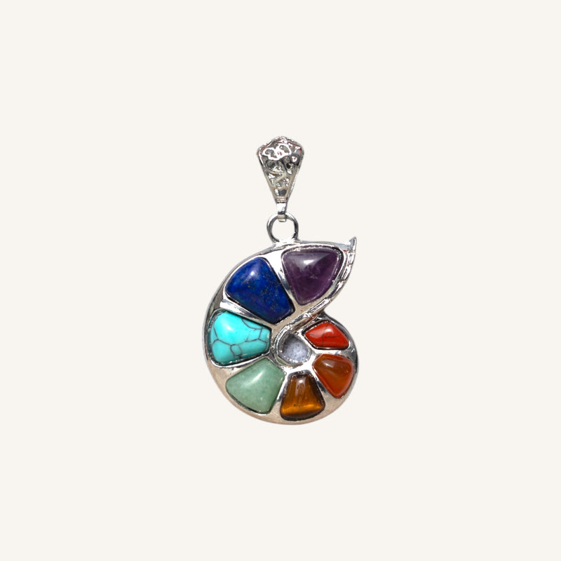7 Chakra Shell Pendant