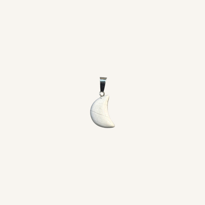 Crescent Moon Stone Pendant