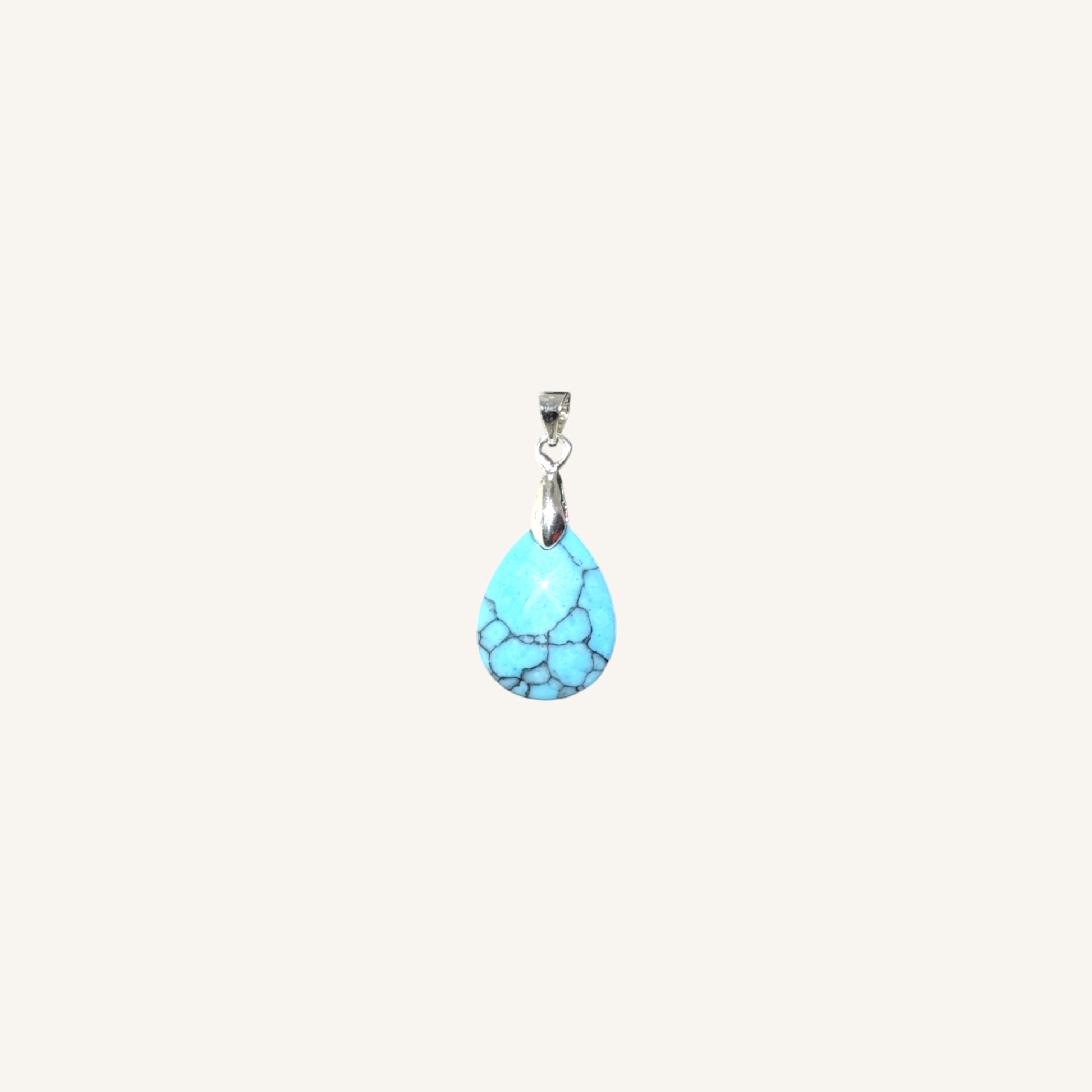 Faceted Teardrop Stone Pendant