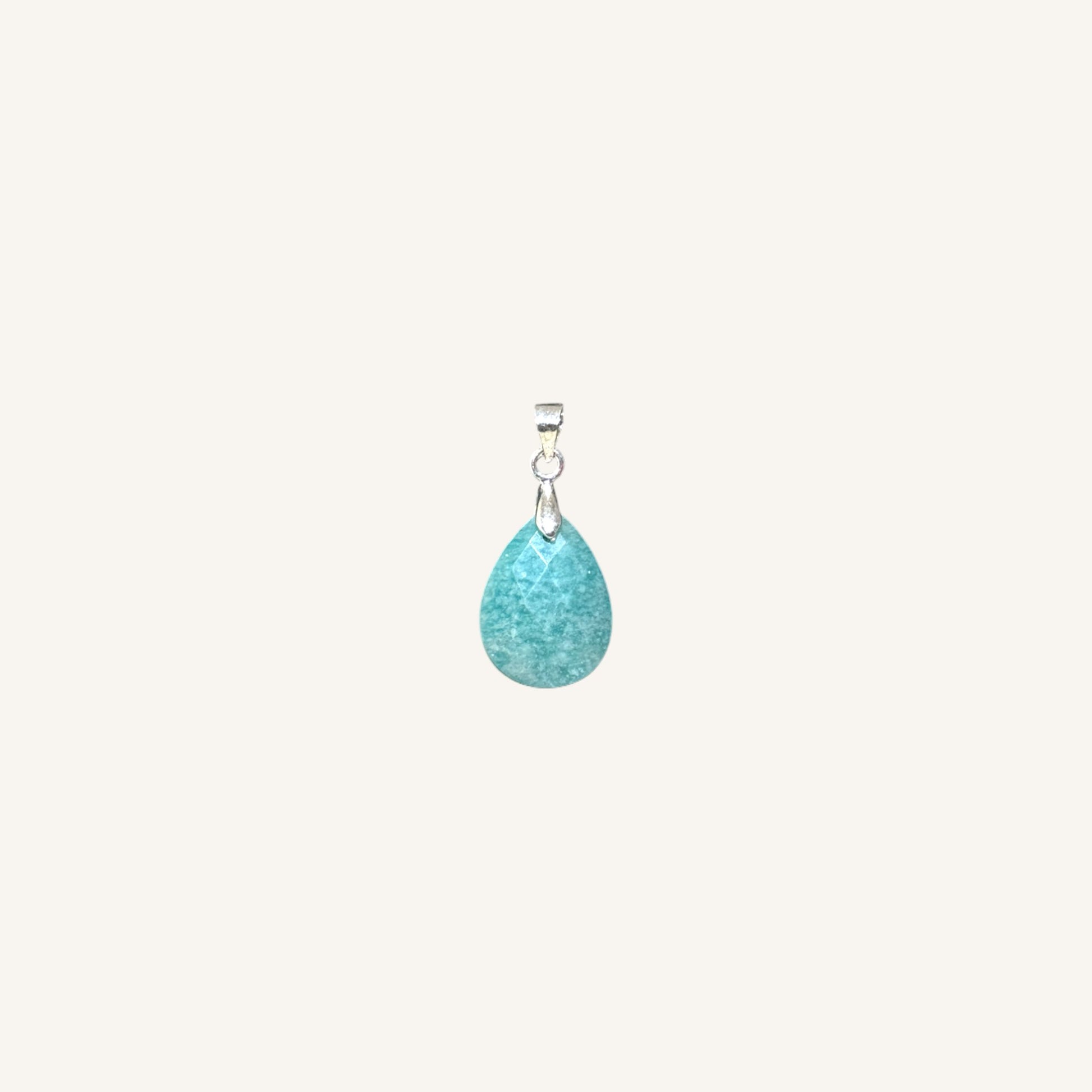 Faceted Teardrop Stone Pendant