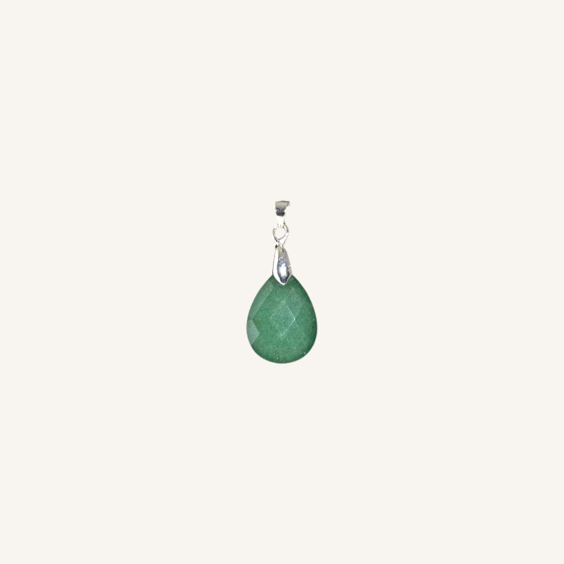 Faceted Teardrop Stone Pendant