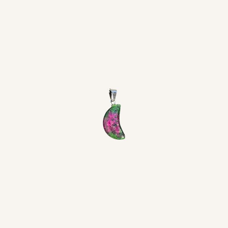 Crescent Moon Stone Pendant