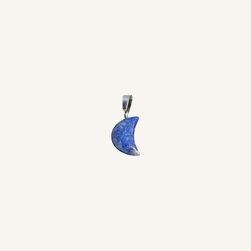 Crescent Moon Stone Pendant