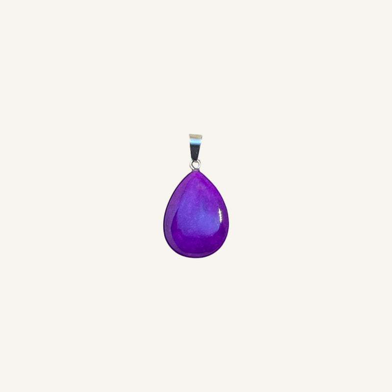 Stone Smooth Teardrop Pendant