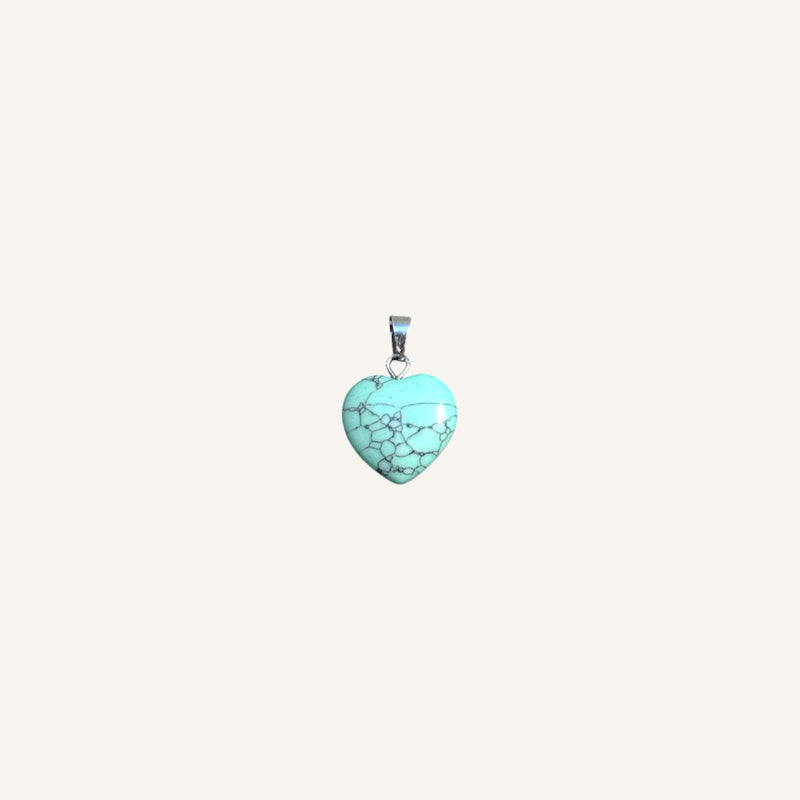 Mini Heart Shaped Stone Pendant