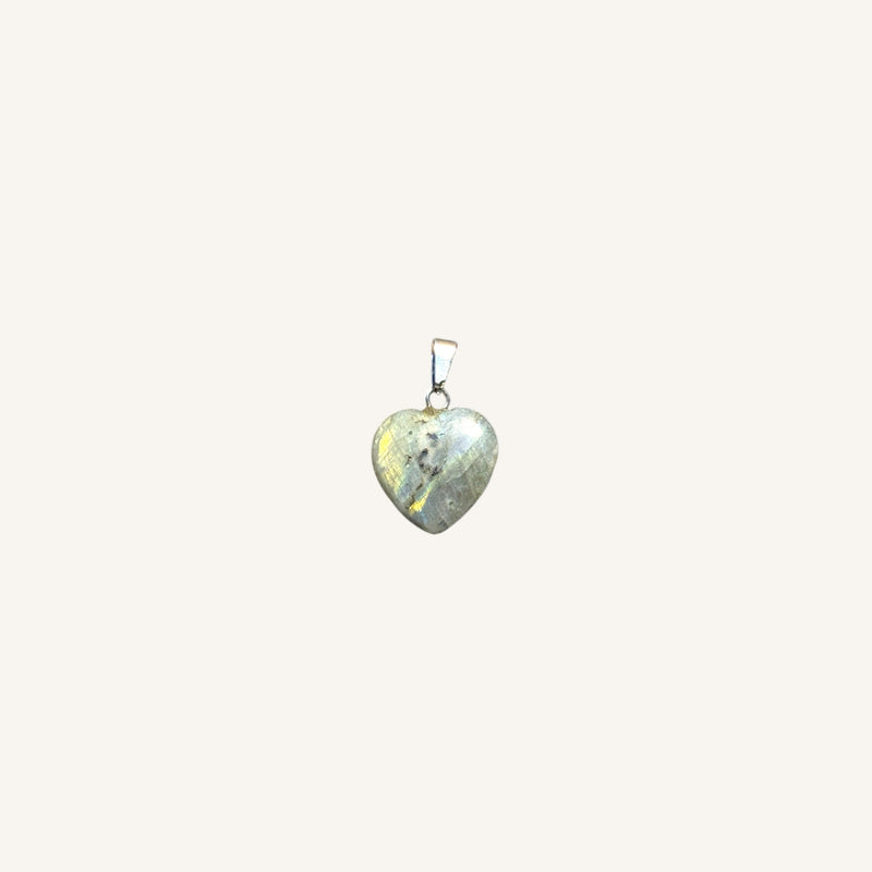 Mini Heart Shaped Stone Pendant