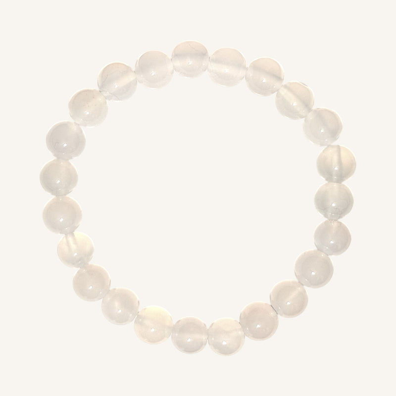 White Jade Beaded Bracelet