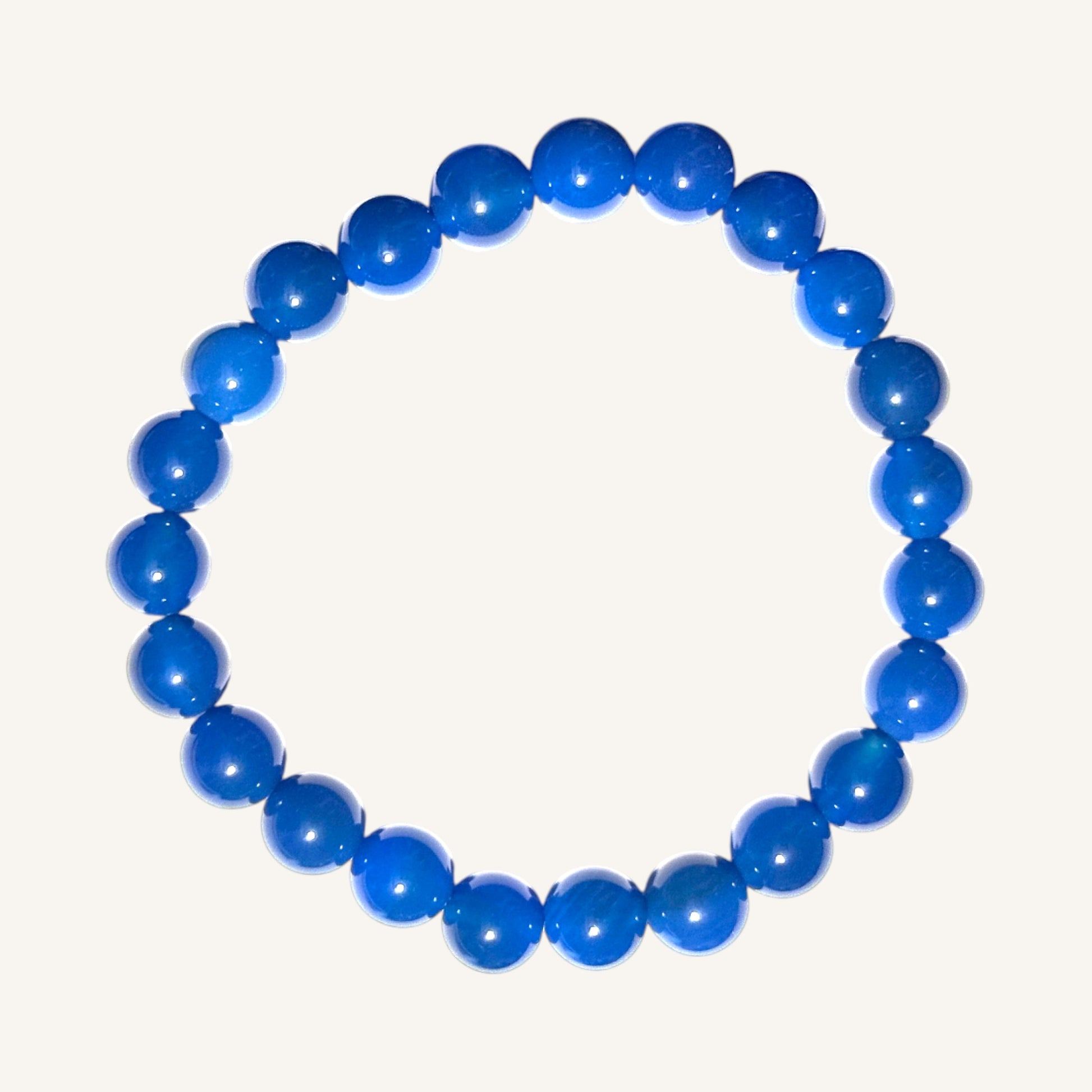 Blue Jade Beaded Bracelet