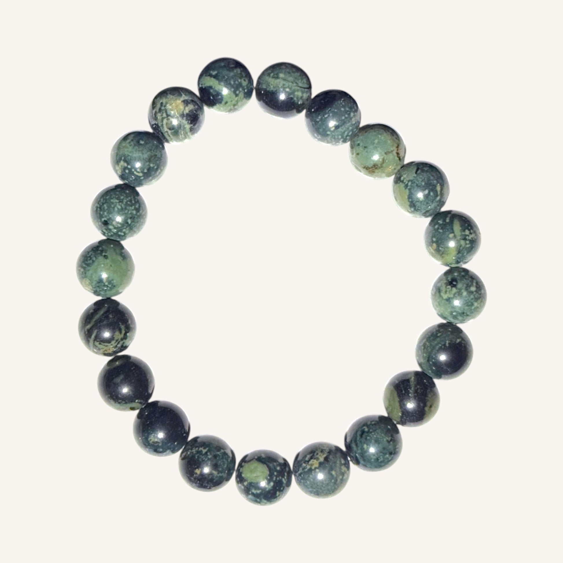Moss Agate Beaded Bracelet