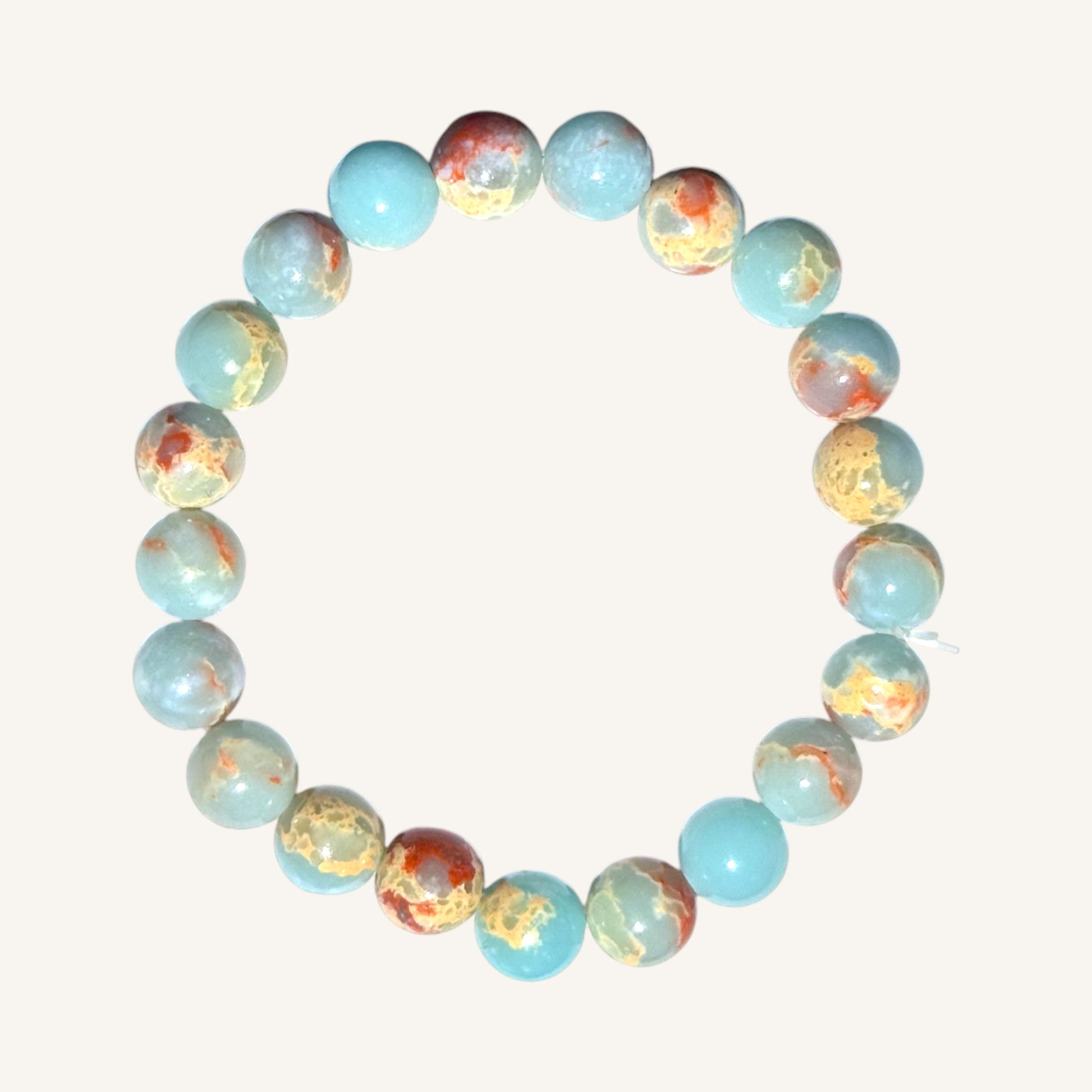 Aqua Jasper Beaded Bracelet