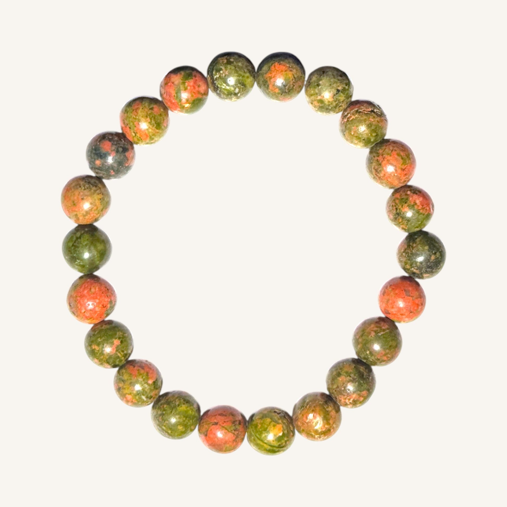 Unakite Beaded Bracelet
