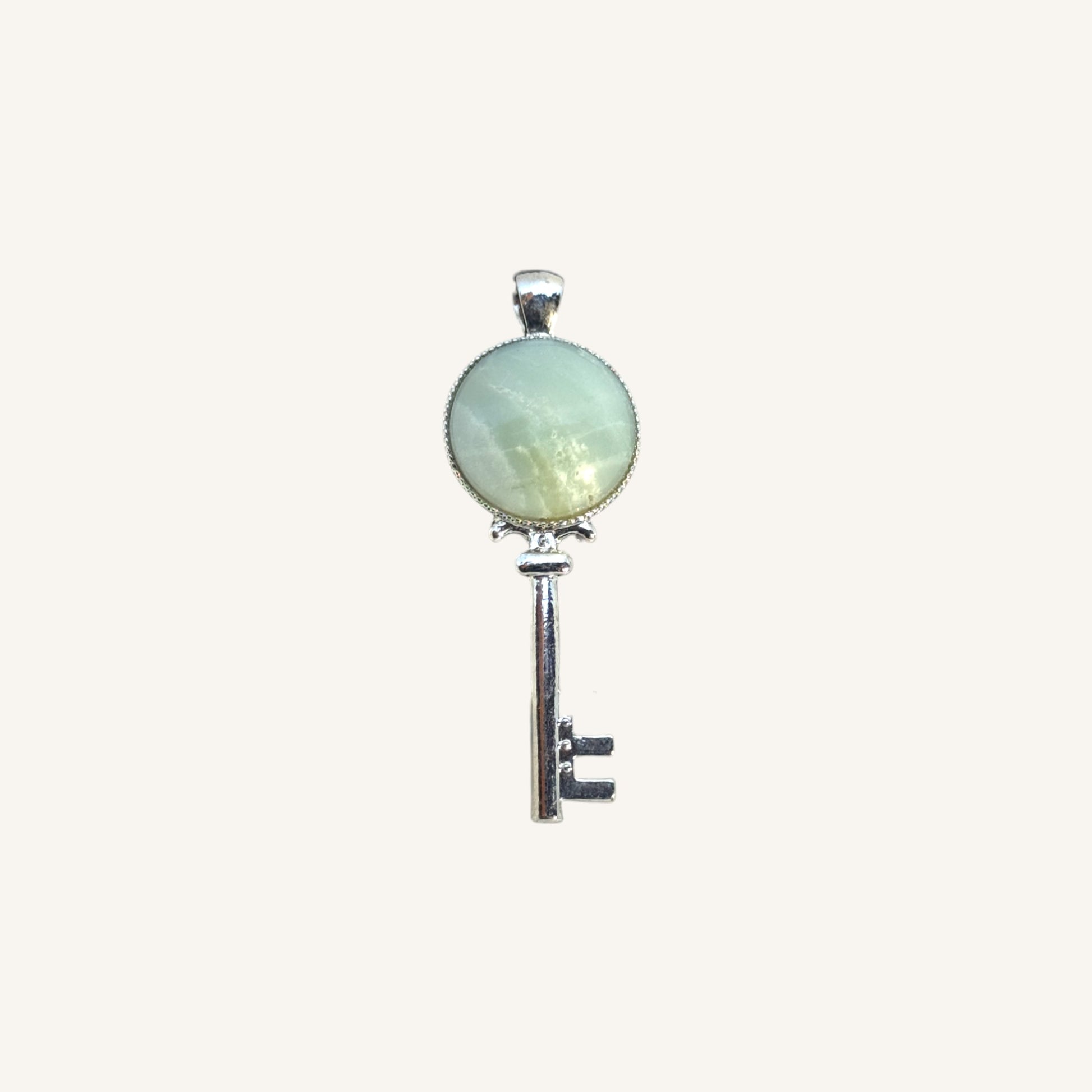 Amazonite Key Pendant